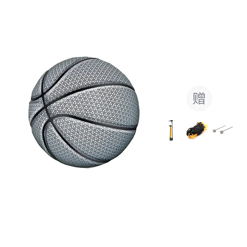 

MILACHIC Баскетбольный мяч PU White размер 7 светоотражающий тренировочный unisex Китай