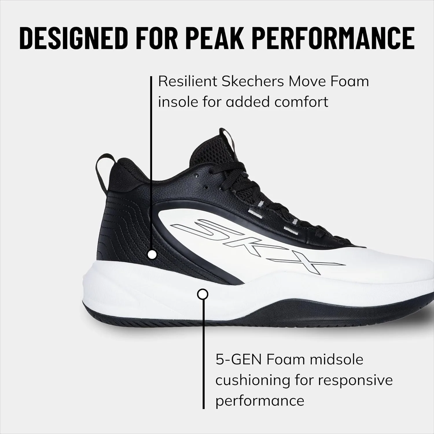 Мужские кроссовки Skechers Skx League, белый/черный — фото 3