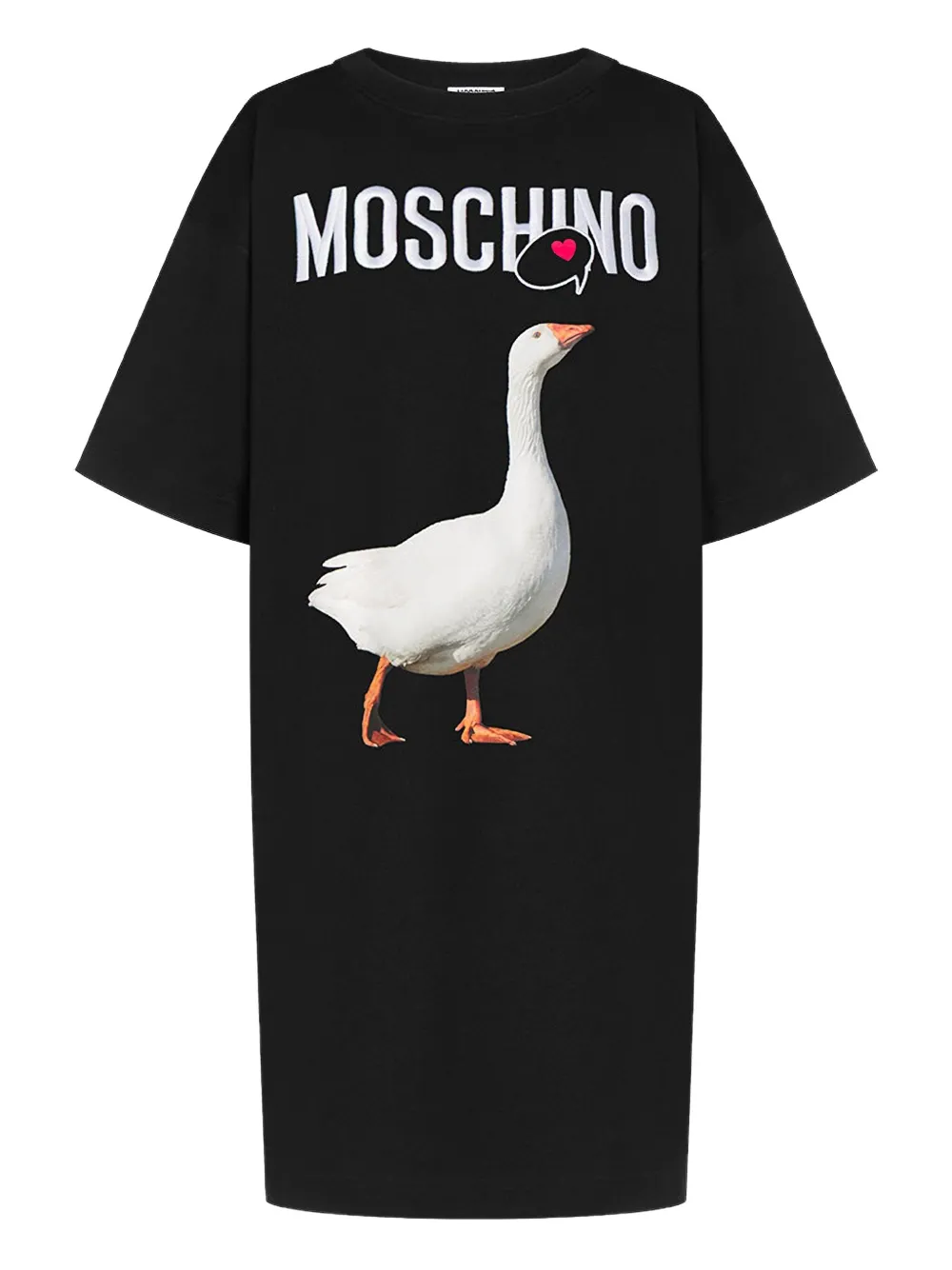 

Платье-футболка с принтом Moschino, черный