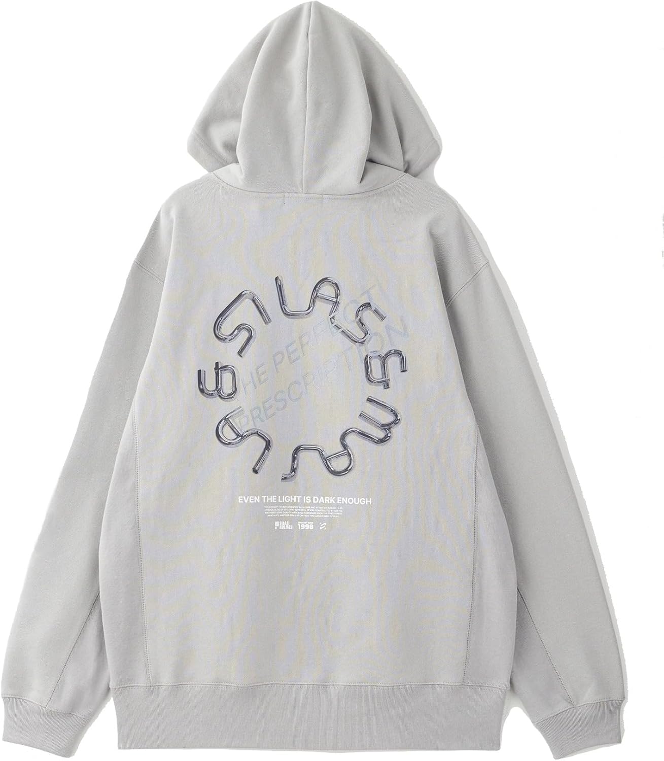 

Толстовка с капюшоном и металлическим логотипом Cyrus Silas, серый