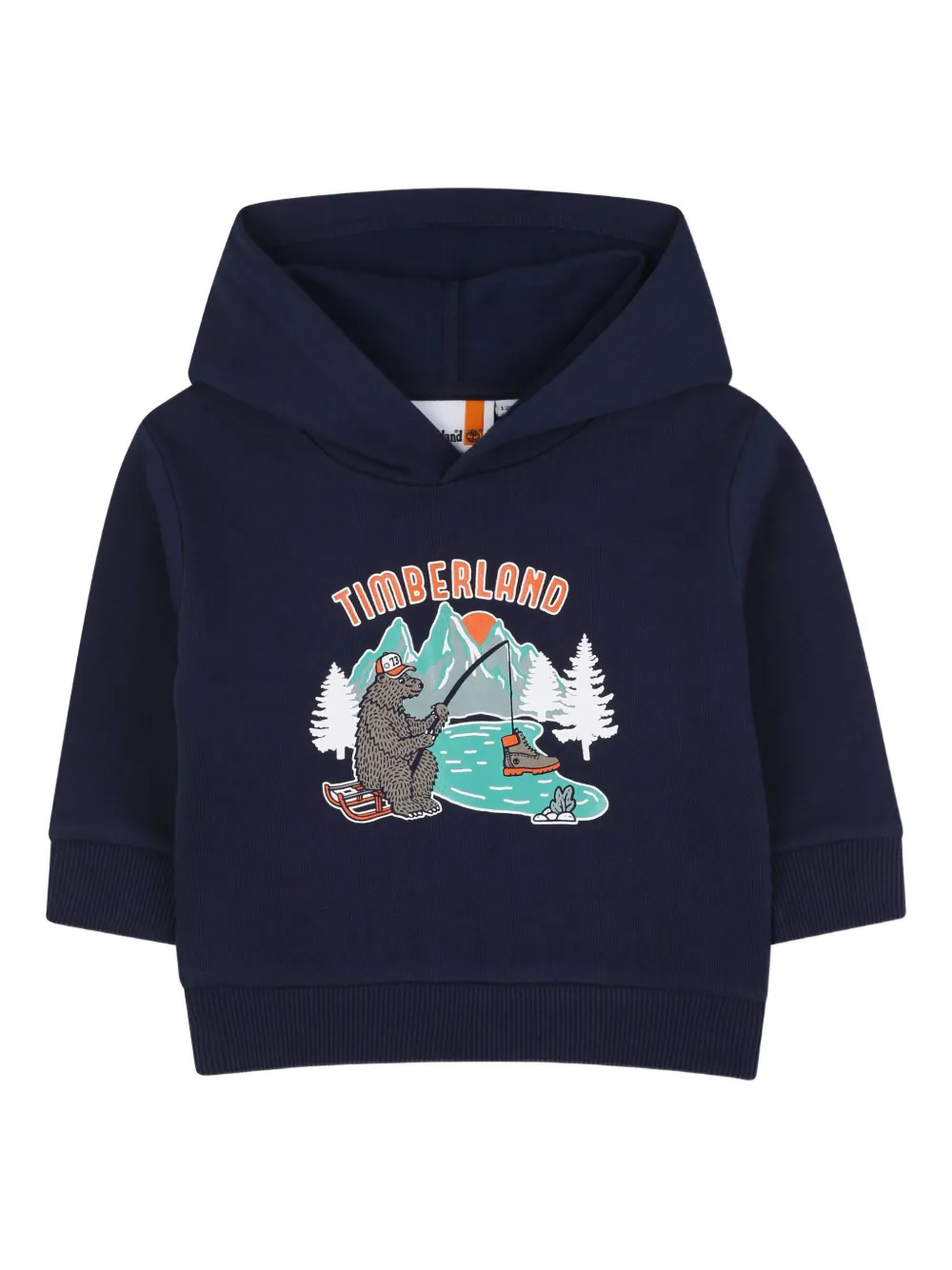 

Толстовка с принтом медведя Timberland Kids, синий