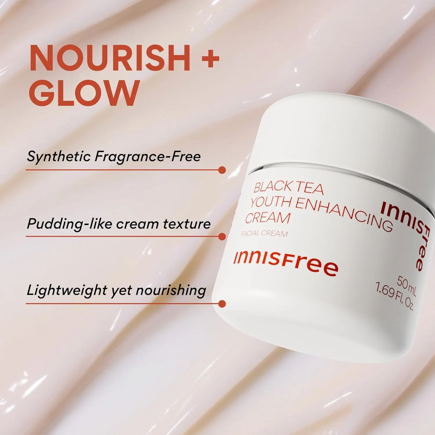 Эссенция Innisfree — Увлажняющий Black Tea Youth Cream - корейский увлажняющий с гиалуроновой кислотой для — фото 2