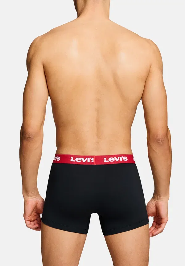 Трусы мужские Levis herren boxershorts repeat logo boxer unterwäsche pants 6 er pack boxer briefs Levi'S, черно-красный