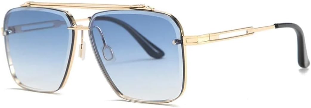 

Солнцезащитные очки для мужчин и женщин - защита UV400 - металлические петли, двойная перемычка, градиентные линзы, для занятий спортом на открытом воздухе и вождения LXLHWN, Tyj362-6