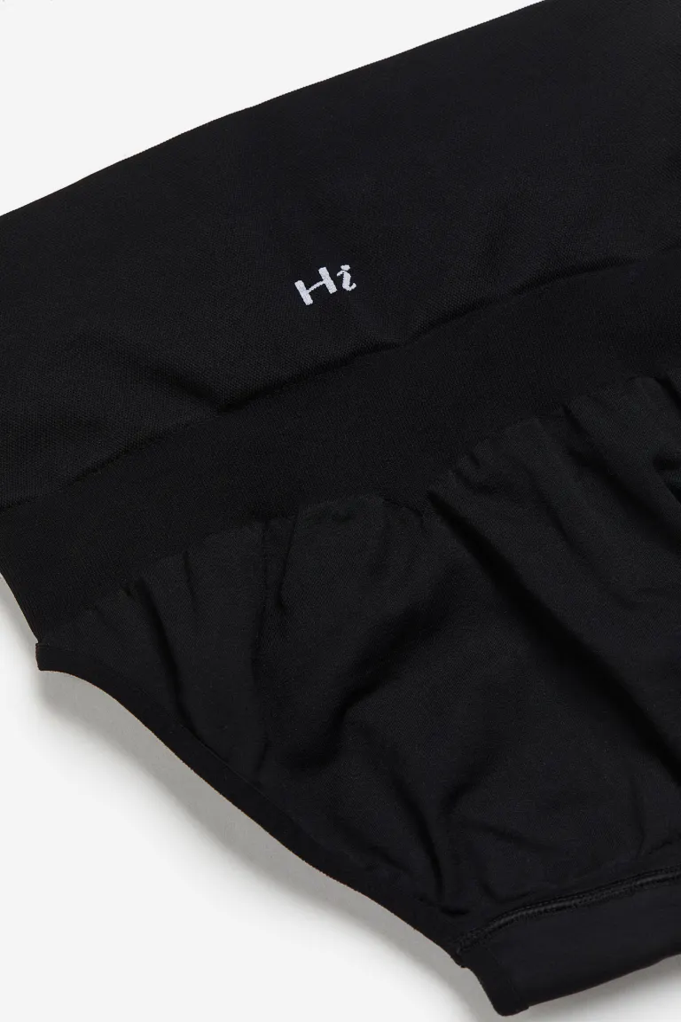 

Брюки contour с завышенной талией H&M, черный