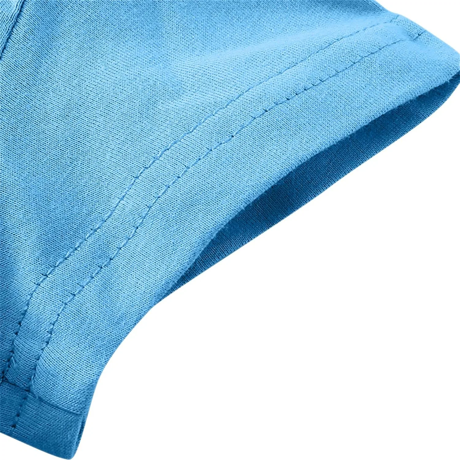 Детская футболка с коротким рукавом, хлопковая, Sky Blue — фото 4