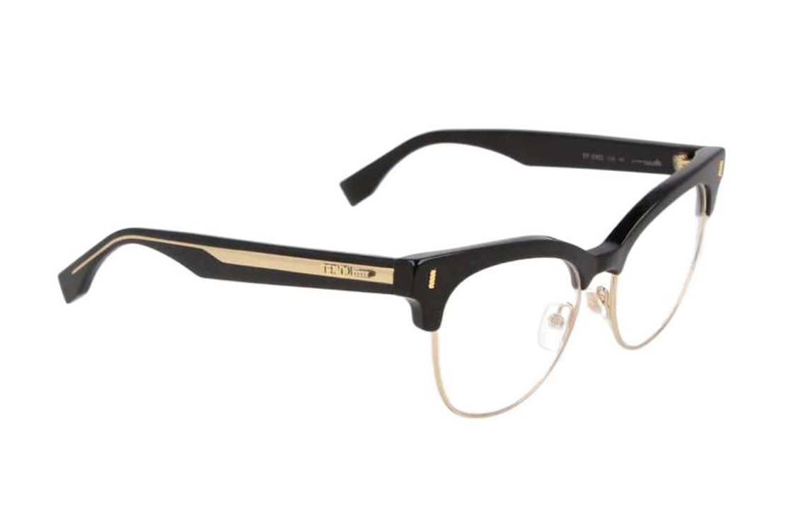 

FENDI Пластиковая оправа для очков кошачий глаз женская черная, Black