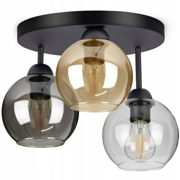 

Потолочный светильник Kiki Design Bergen III цвет schwarz/transparent/honig