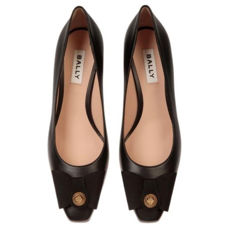 Женские туфли на платформе с массивным каблуком BALLY, черные — фото 4