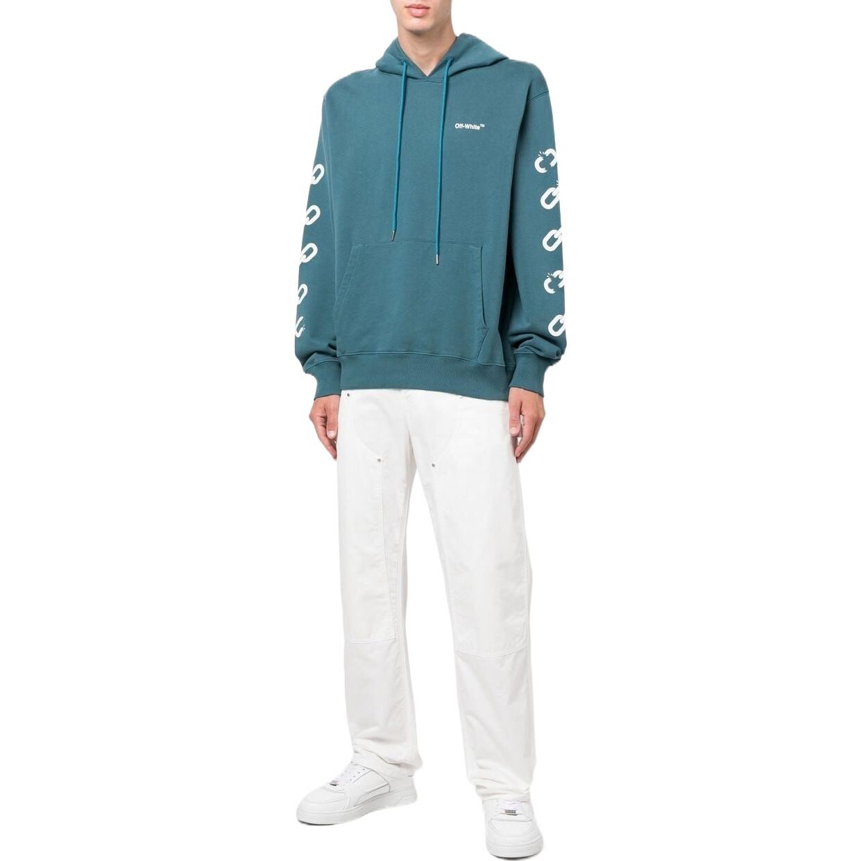 

Толстовка мужская Off-White с капюшоном, синий