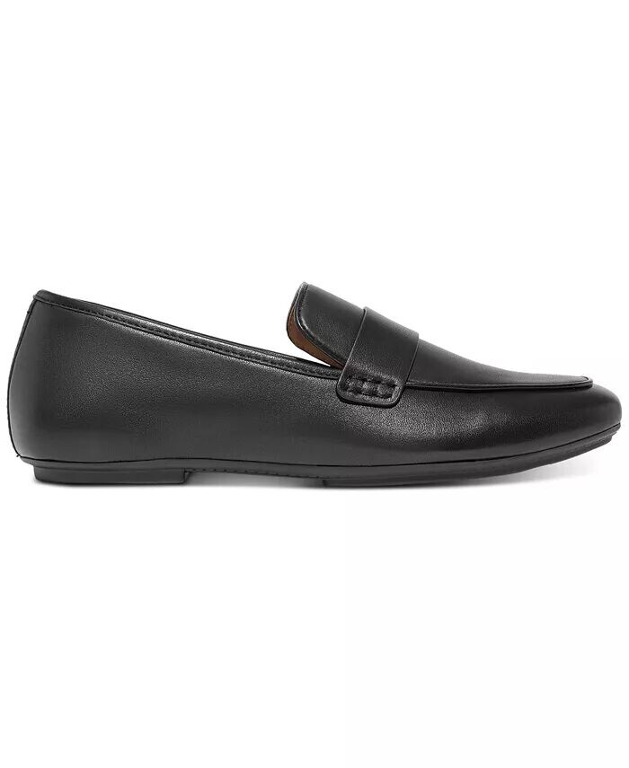Женские лоферы из мягкой кожи Delicato на плоской подошве FitFlop, черный — фото 2