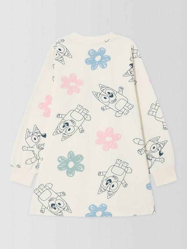 Детское платье с длинными рукавами из хлопковой смеси Brand Threads Bluey, Gardenia — фото 4