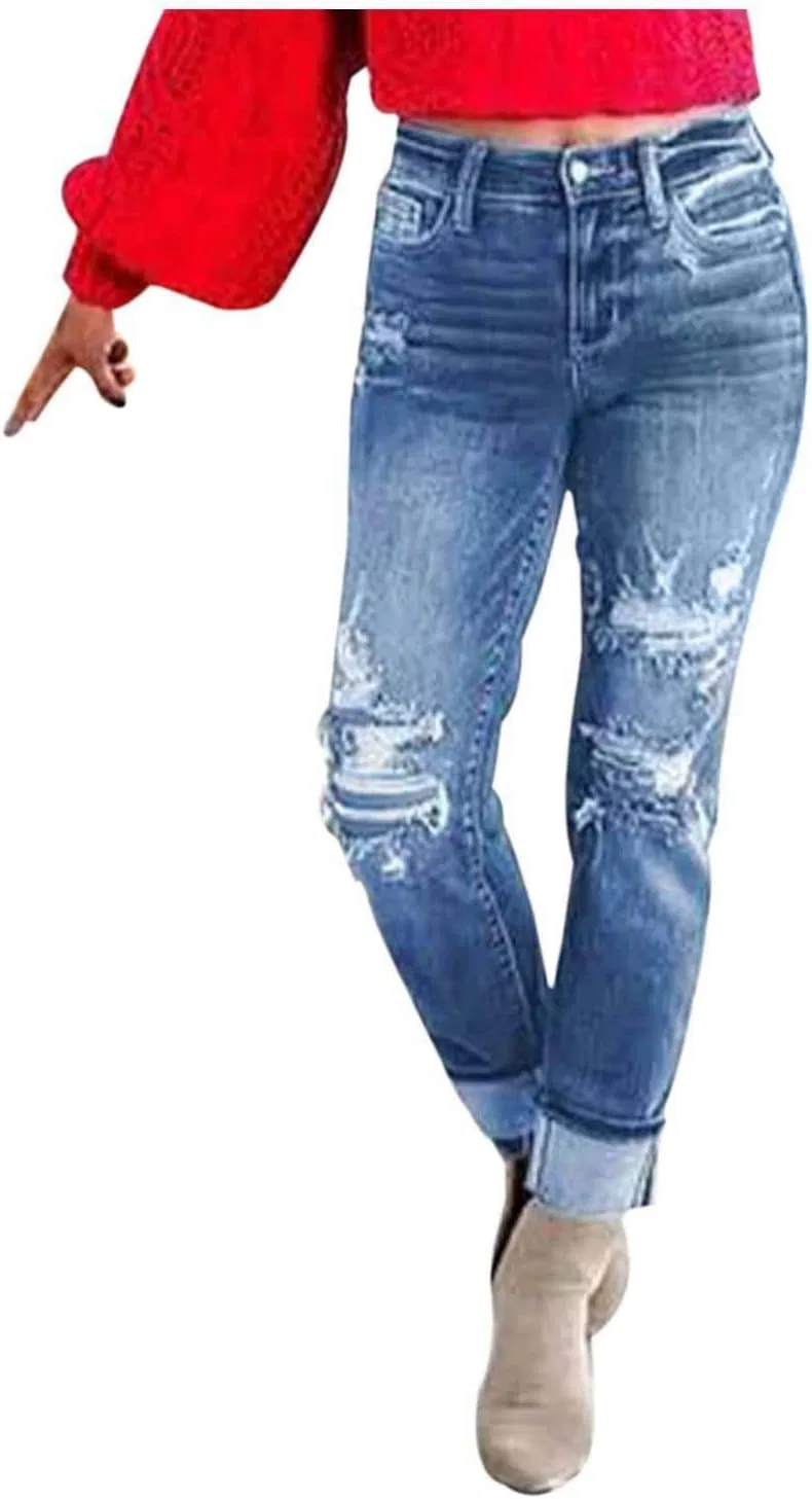 Джинсы прямого кроя Stretch Jeans, синие — фото 2