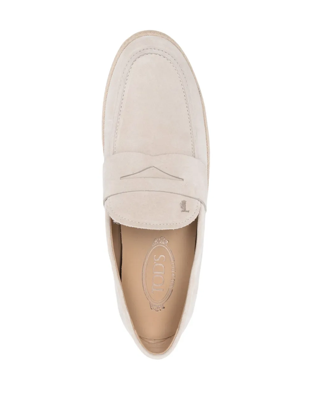 Пенни-лоферы с миндалевидным носком TOD'S, нейтральный — фото 4