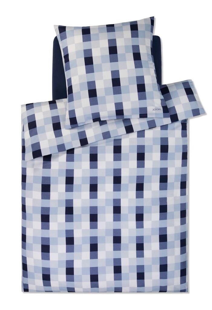 

ЙУУП! Комплект постельного белья Mako из сатина сетка цвета неба размер 135х200+80х80 Joop