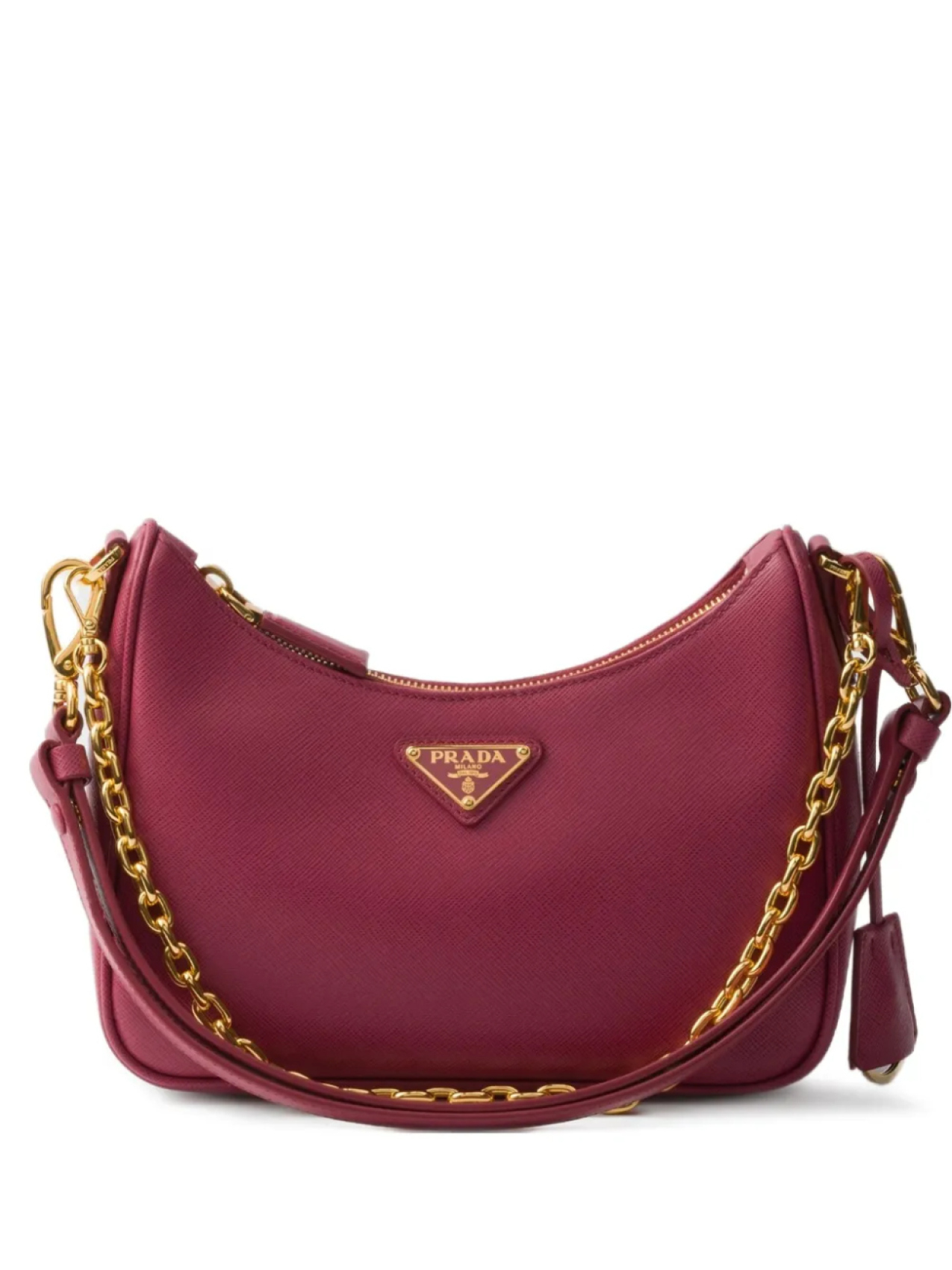 

Prada мини-сумка Re-Edition из сафьяновой кожи, розовый