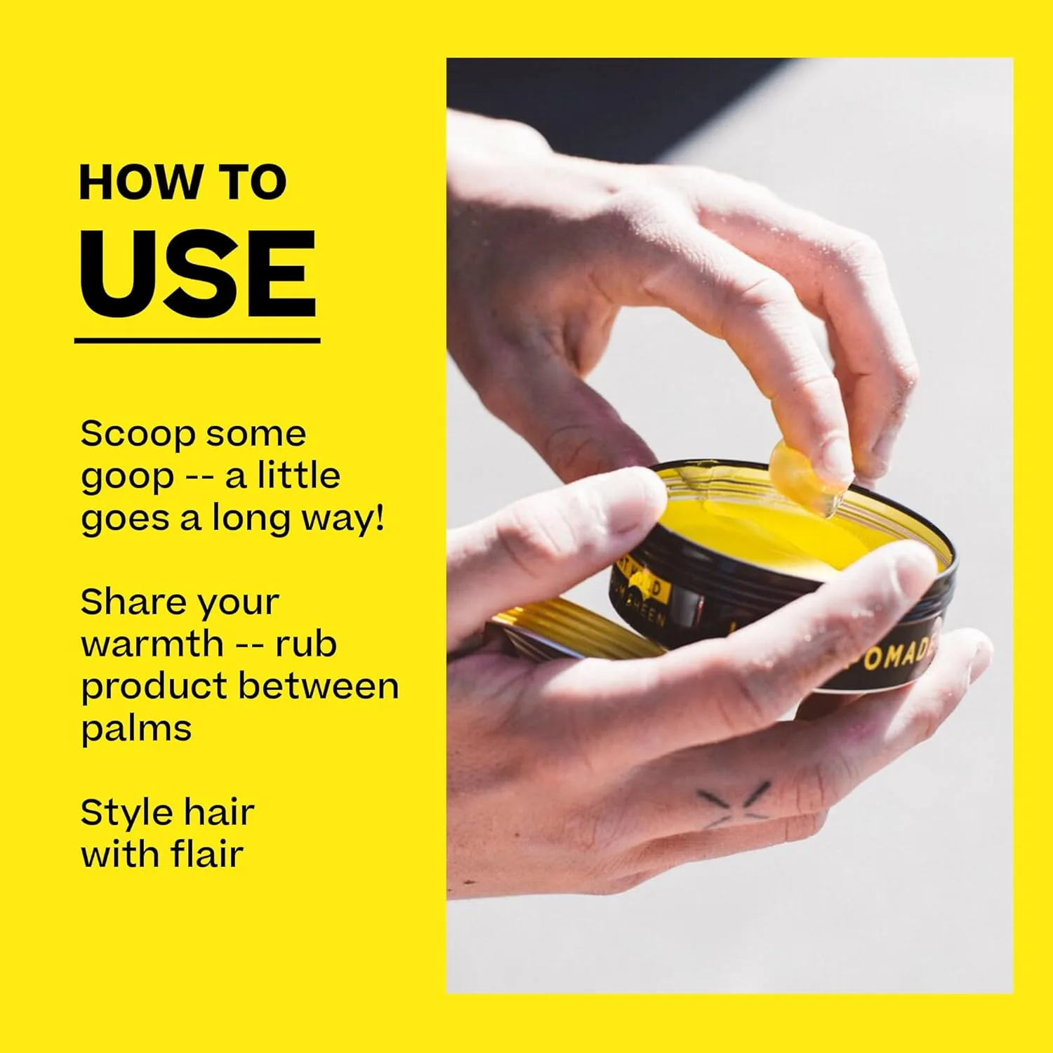 Помада для волос BYRD Hairdo Products Slick Pomade, 2 упаковки - гибкая фиксация, средний блеск, придает гладкую укладку всем типам волос, 3,35 унции каждая (две упаковки) 94.97 г (2 шт.) — фото 3