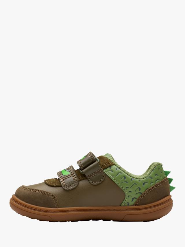 Детские туфли Clarks Roald Dahl The Enormous Crocodile, кожаные, хаки — фото 2
