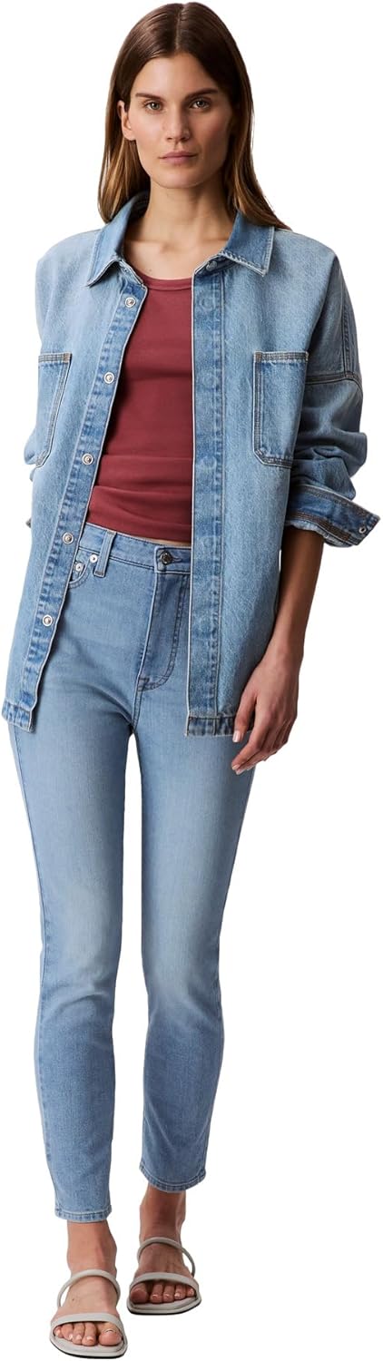 Женские джинсы Calvin Klein Skinny Fit с высокой талией, Robins Egg — фото 3