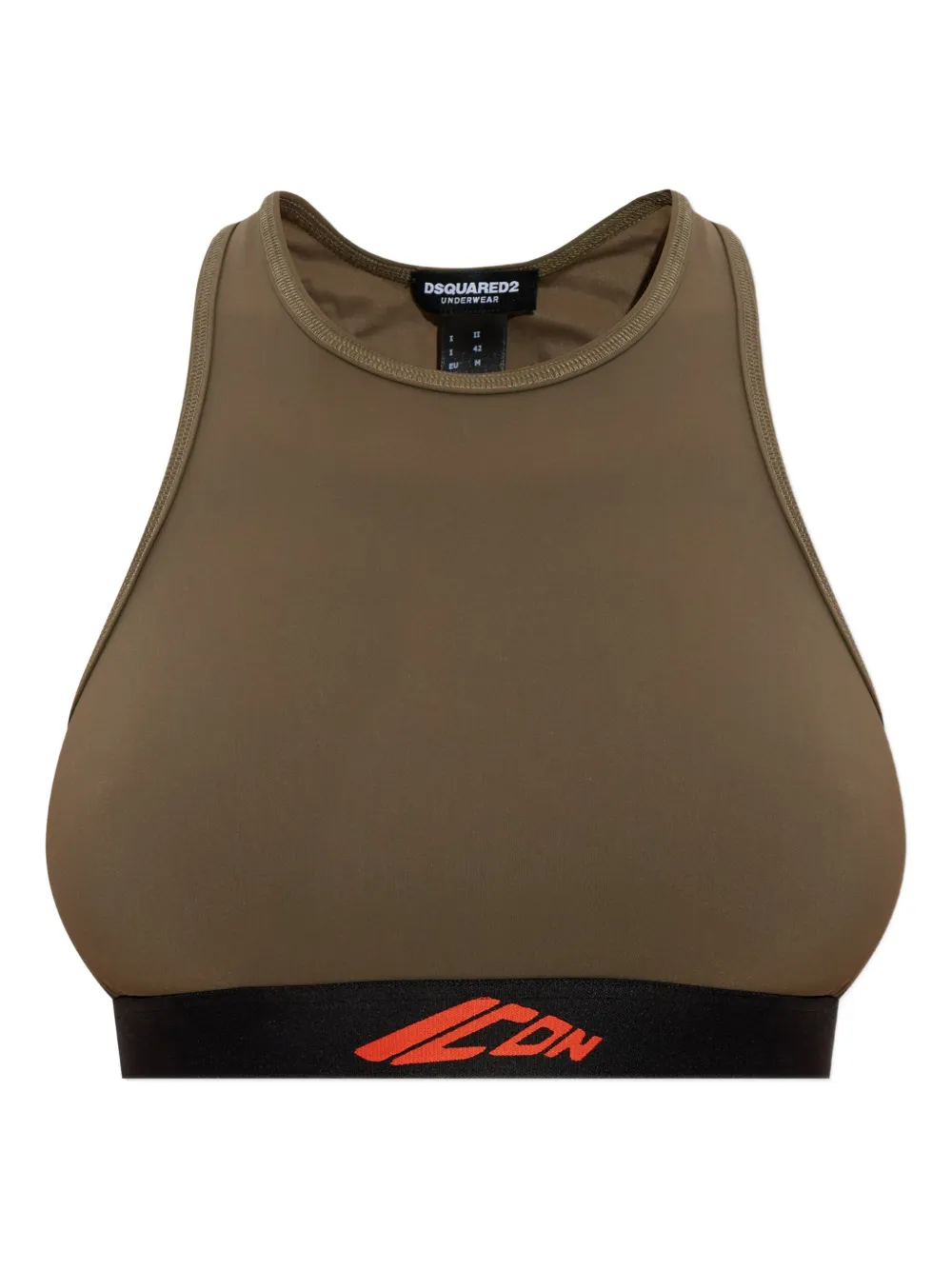 

Спортивный бюстгальтер с логотипом DSQUARED2, зеленый