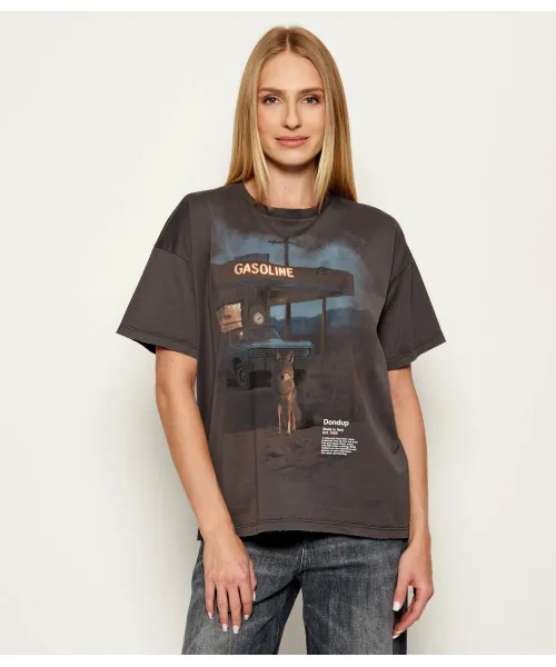 

Футболка Oversize fit Dondup - Made In Italy, серый