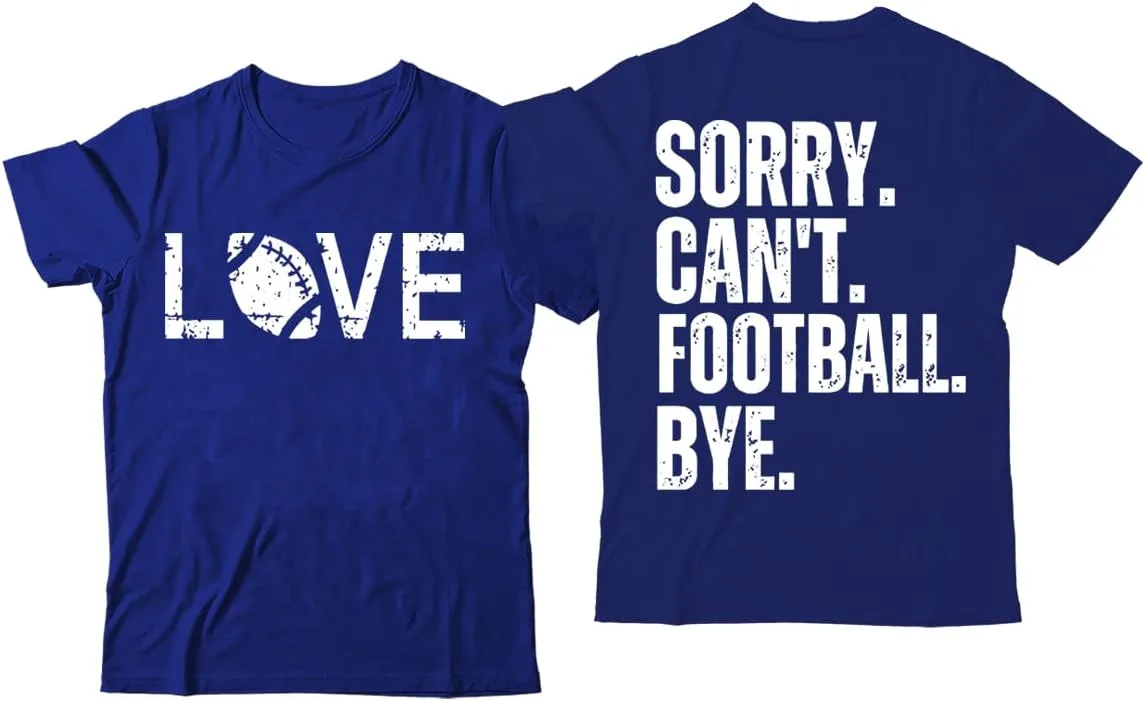 

Футболка Sorry Can't Football Bye, классический принт, V-образный вырез Burwilde