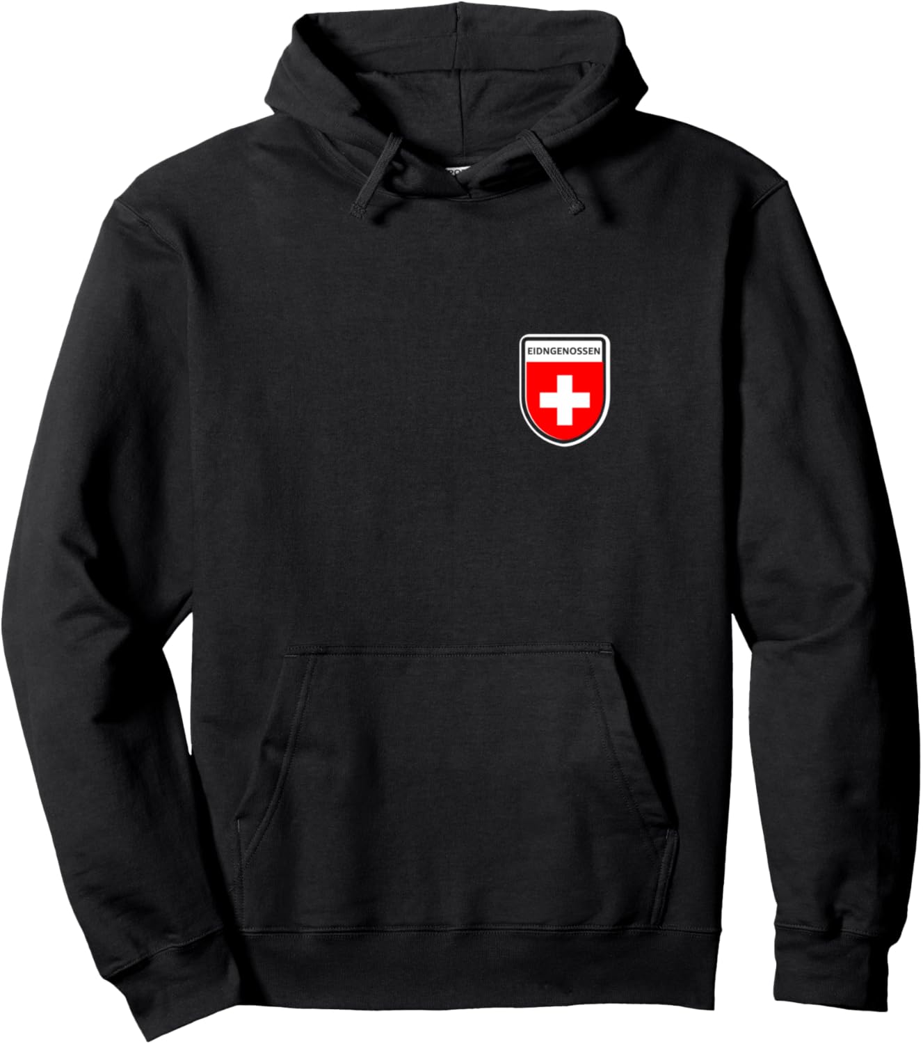 

Худи с швейцарским флагом, черная, размер S Swiss