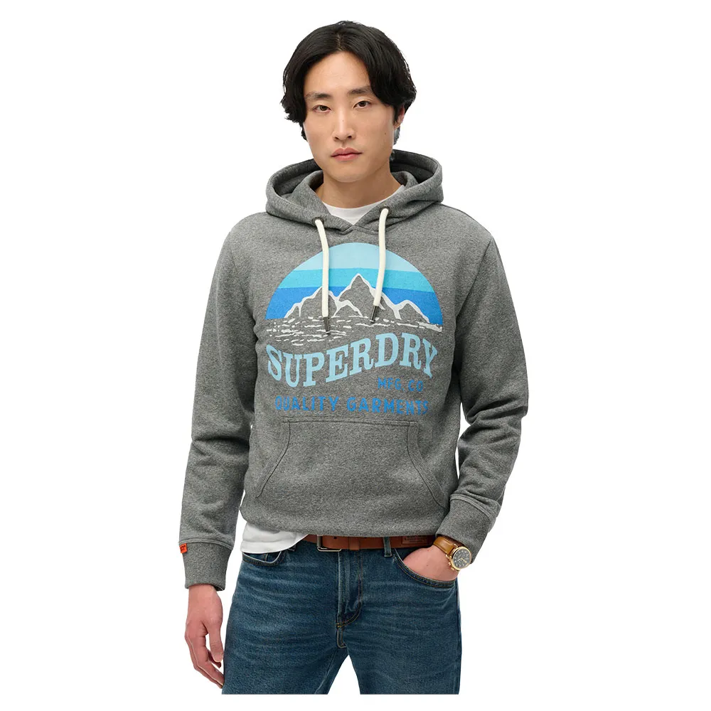 

Худи Superdry Cl Great Outdoors Relaxed, серый