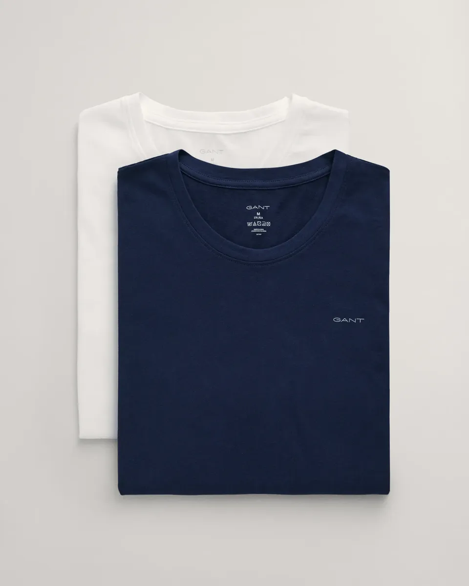 

Футболка Gant "C-NECK T-SHIRT 2-PACK", изготовлена ​​из особо мягкого материала, цвет морской волны
