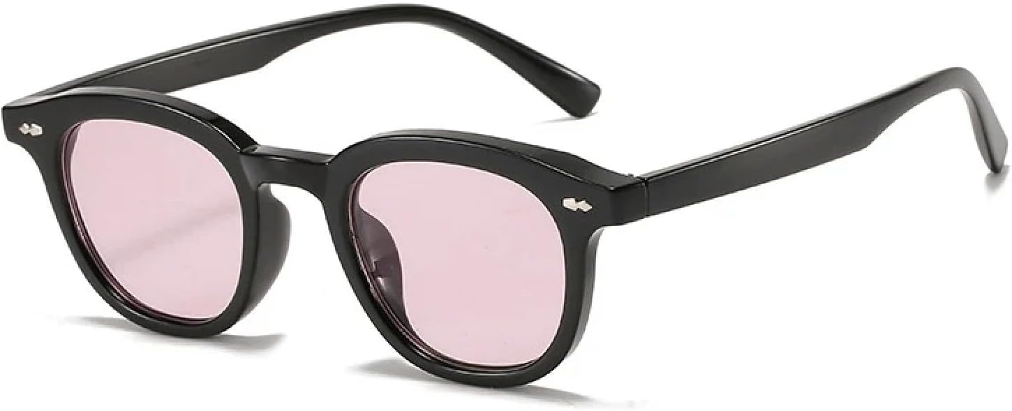 

Модные круглые солнцезащитные очки для женщин в винтажном стиле с заклепками, декоративные, желейного цвета, защита от УФ-излучения UV400, для мужчин, с леопардовым принтом HHZZYVY, Black Pink