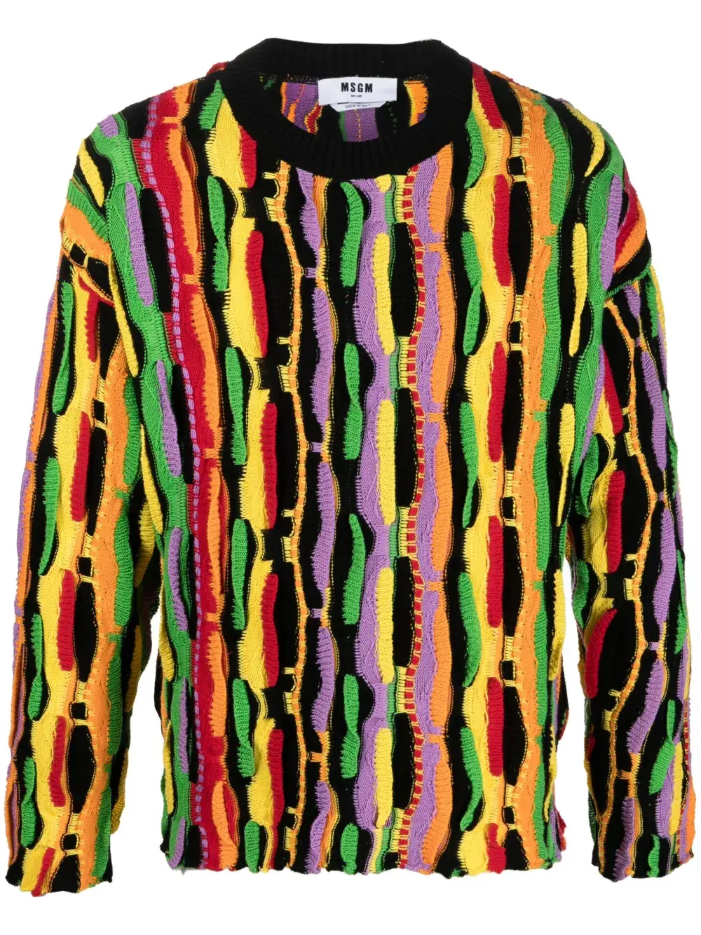 

Джемпер с жаккардовым узором MSGM, черный