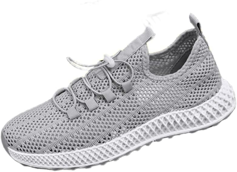 

Мужские летние спортивные кроссовки из сетки - дышащие, легкие, спортивный дизайн для улицы и повседневной носки Hoalox, серый