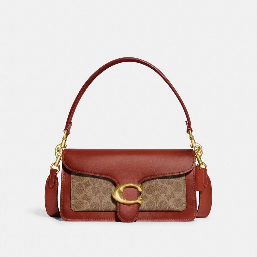 

Сумка через плечо Tabby 26 COACH, цвет brass/tan/rust