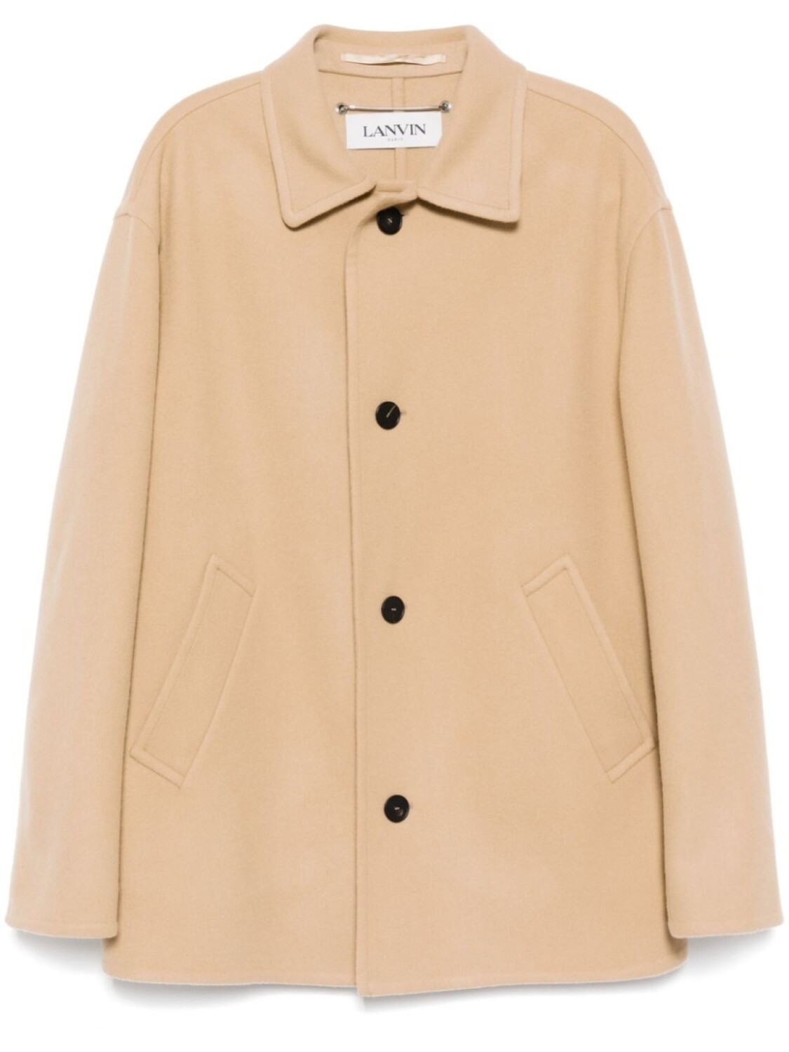 Однобортные пальто Lanvin, нейтральный цвет