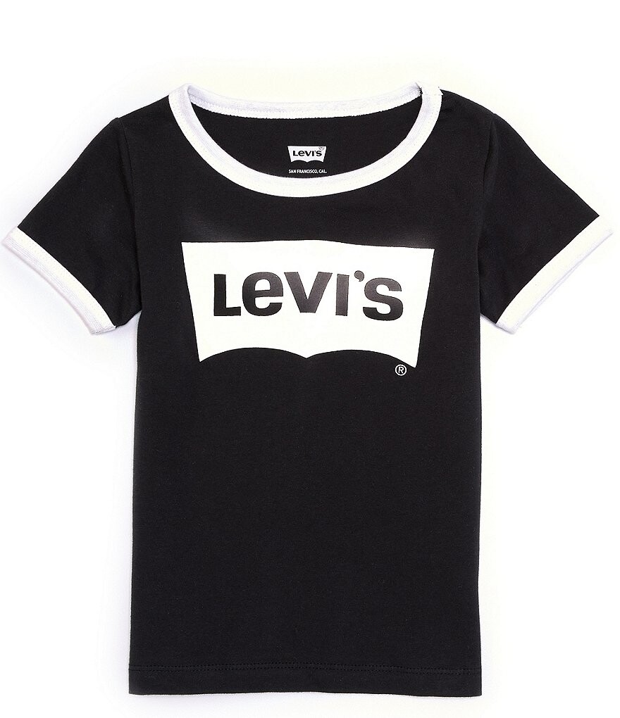 

Футболка с короткими рукавами Levi's Little Girls 2T-6X, черный