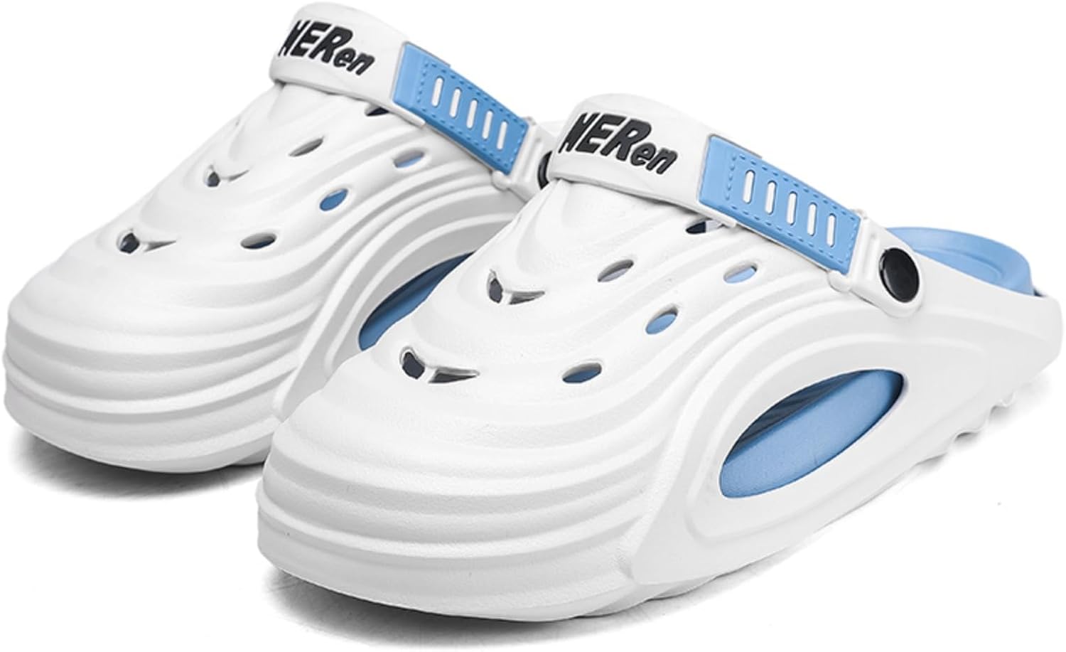 

Мужские слипоны-клоуны, удобные, дышащие, противоскользящие и износостойкие, подходят для прогулок на улице, дома, на пляже, в саду, для повседневной ходьбы и т.д Aokisx, белый/синий