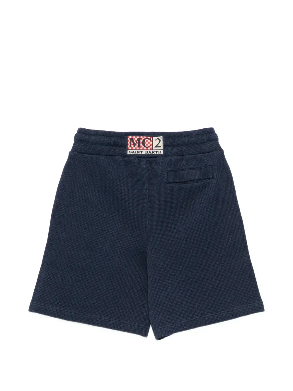 Шорты Brayden Jr из плетеного пике на кулиске MC2 Saint Barth Kids, синий — фото 2