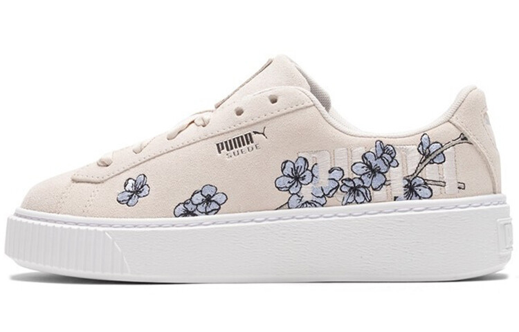 

Кроссовки PUMA Platform Floral Flowers Casual Low Tops Skateboarding Shoes Beige Women's