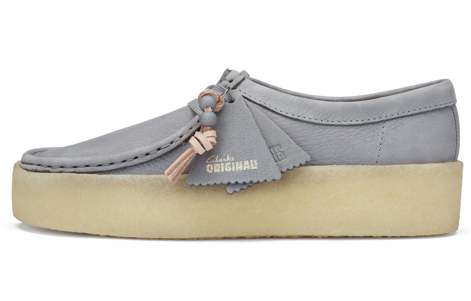 

Кроссовки clarks Originals WALLABEE Lifestyle Shoes Women's Low-top Gray, серый