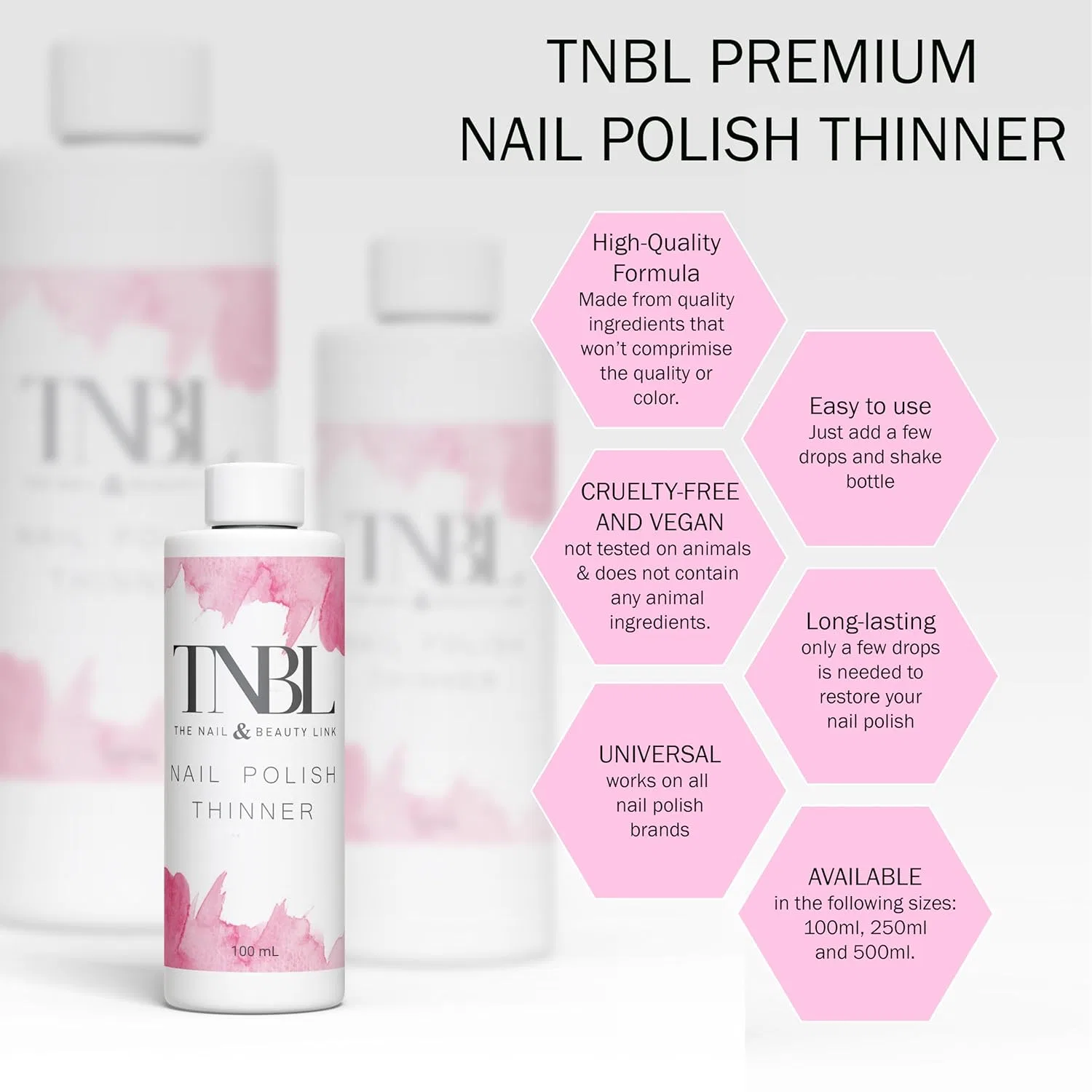 Разбавитель для лака для ногтей TNBL с пипеткой, 500 мл Tnbl — фото 4