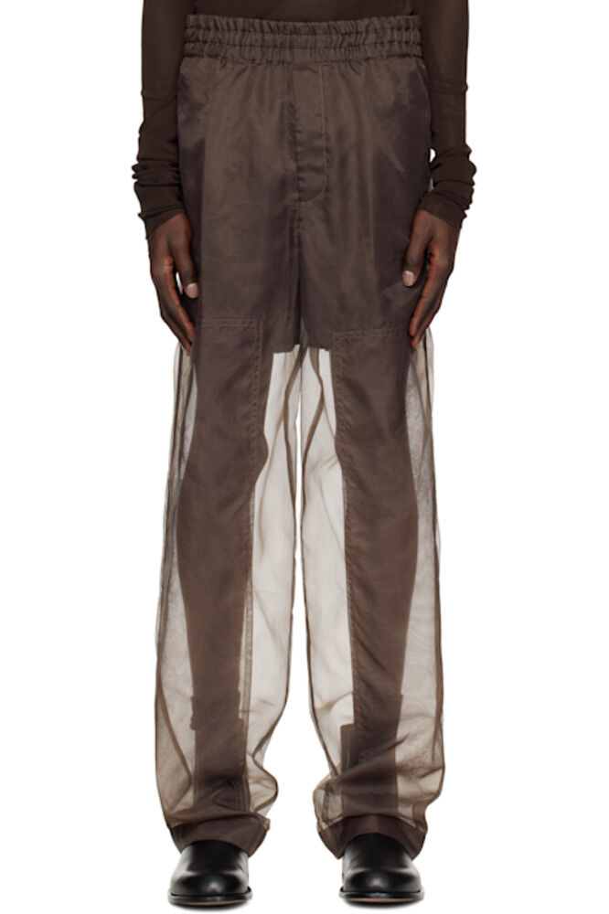 

Коричневые многослойные брюки Dries Van Noten