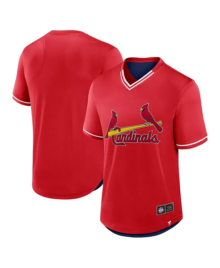 

Мужская модная футболка с V-образным вырезом St. Louis Cardinals Fantastic Finish красного цвета Fanatics