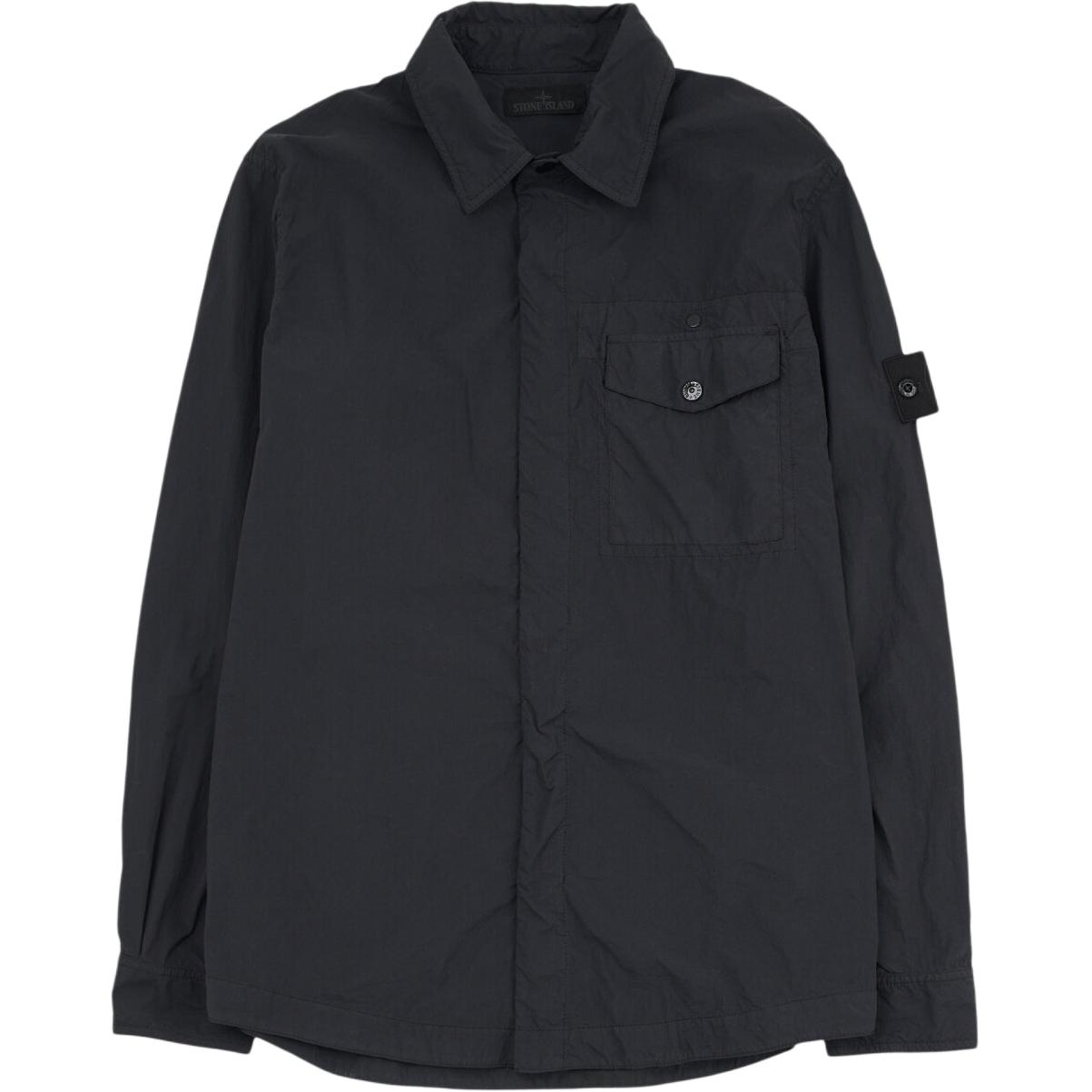 

Длинный рубашка с закругленным подолом STONE ISLAND, черный