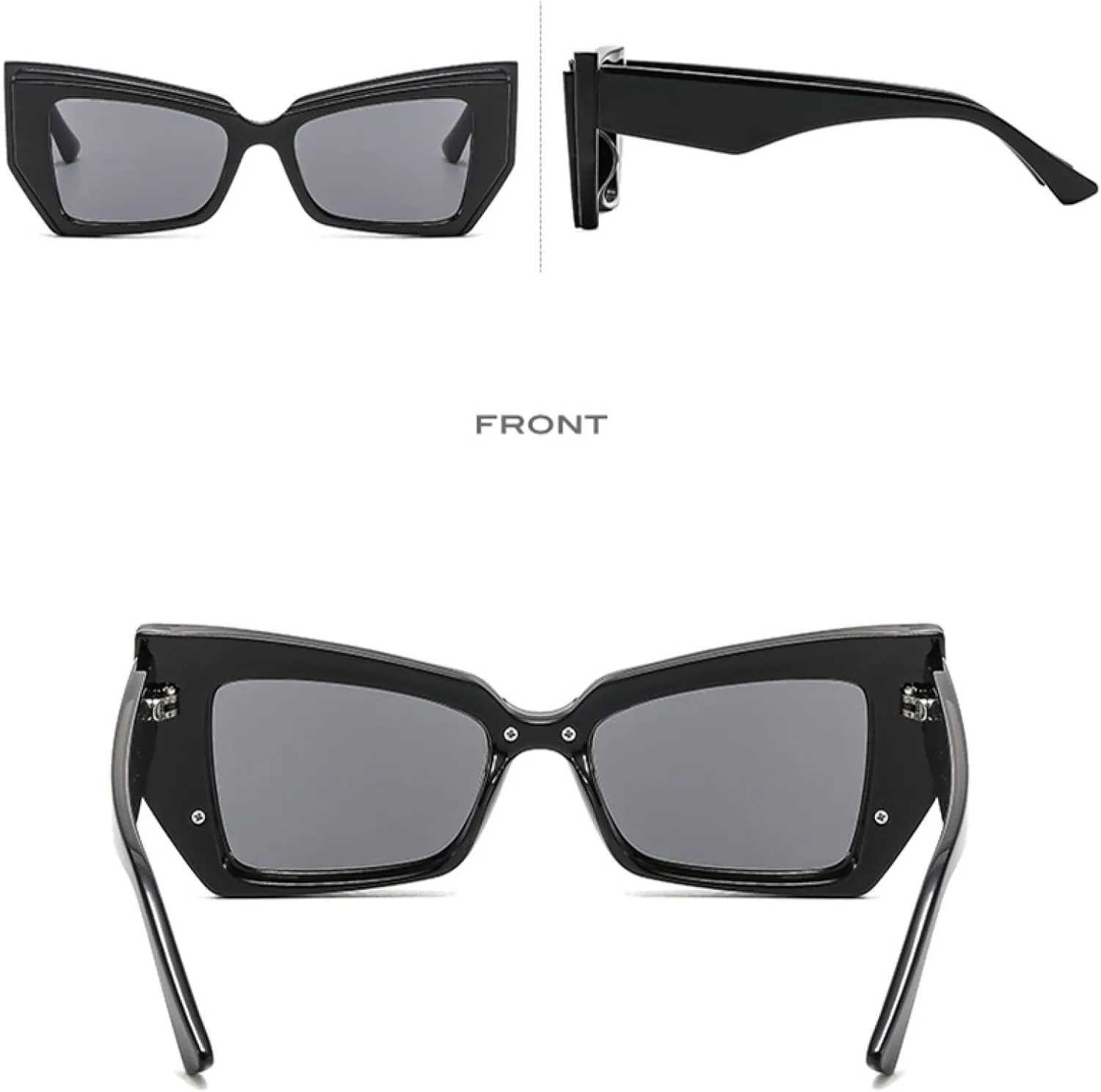 

Солнцезащитные очки с защитой от УФ-излучения UV400 | «Кошачий глаз» | Для женщин и мужчин | Для занятий спортом на открытом воздухе и вождения DSVIGF, Black