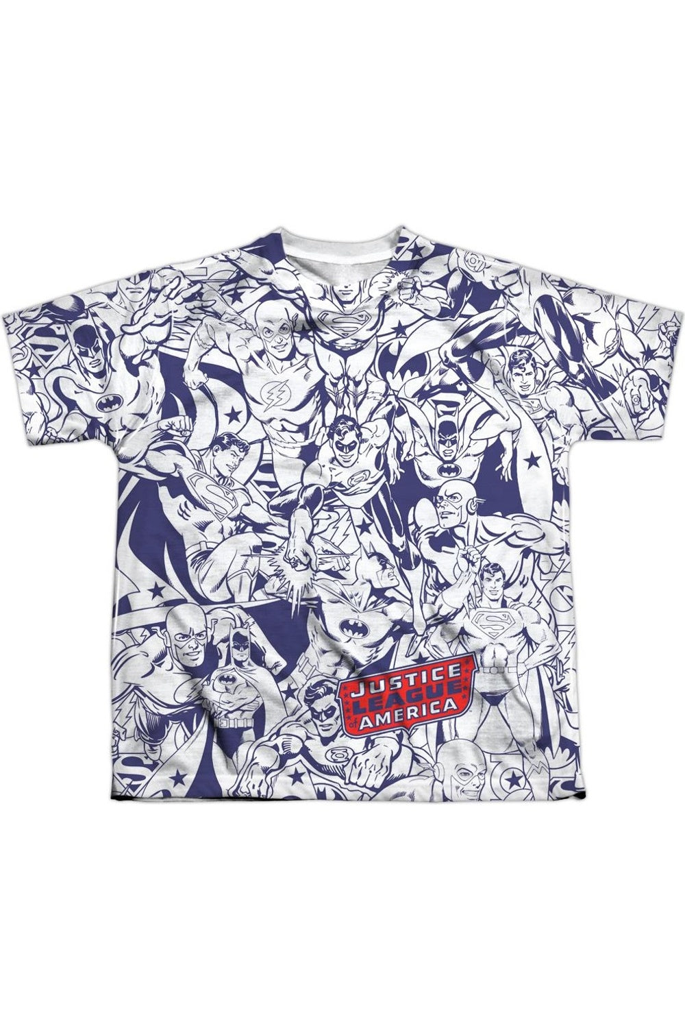 

Футболка с коротким рукавом DC Comics Justice All Around для детей Gildan, белый