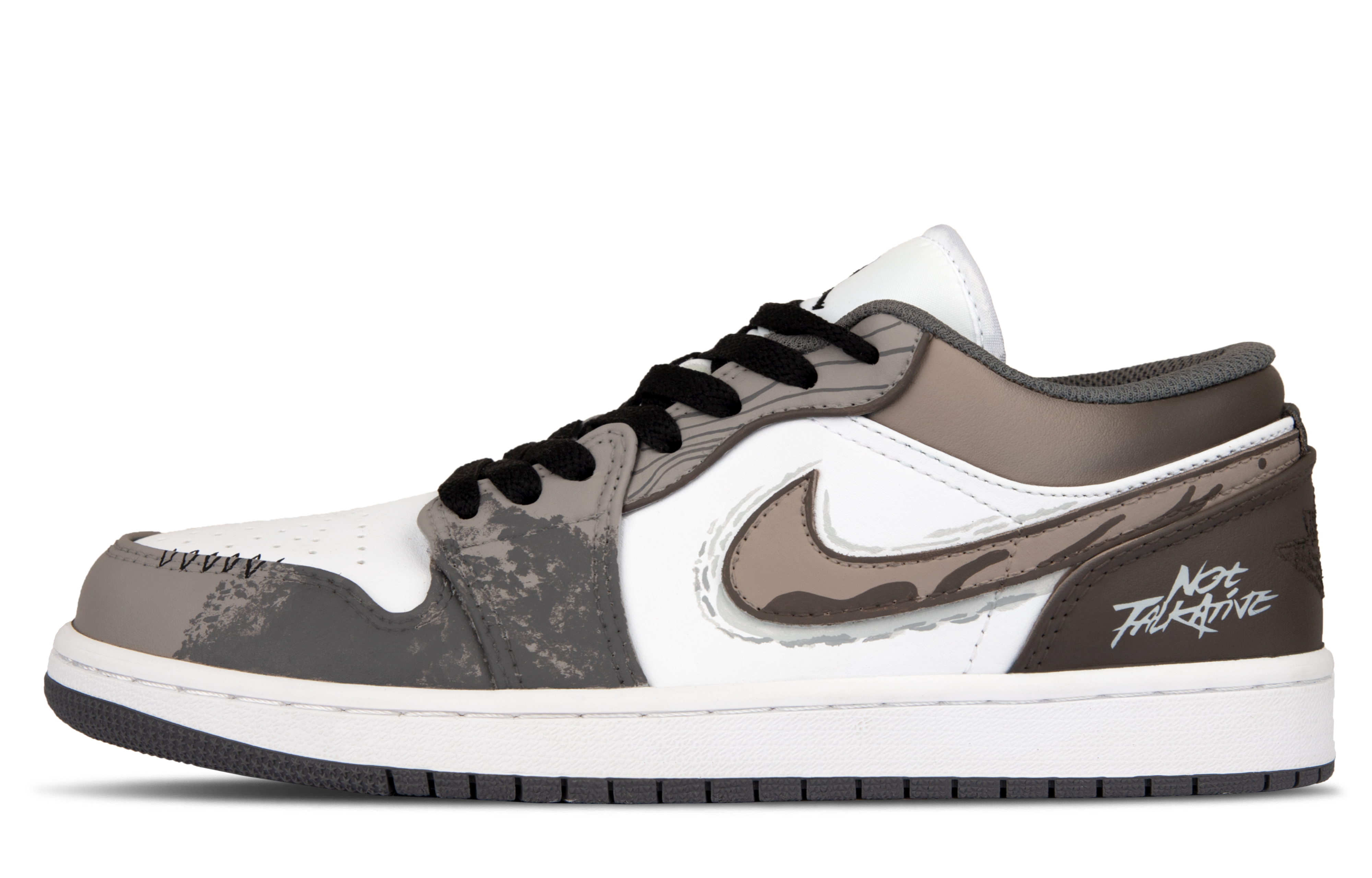 

Jordan Кроссовки для баскетбола Air 1 Old Order Slip Resistant Low top детские коричневые Unisex