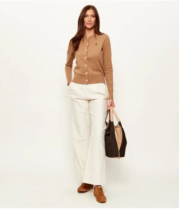 Кардиган regular fit Polo Ralph Lauren, коричневый — фото 2