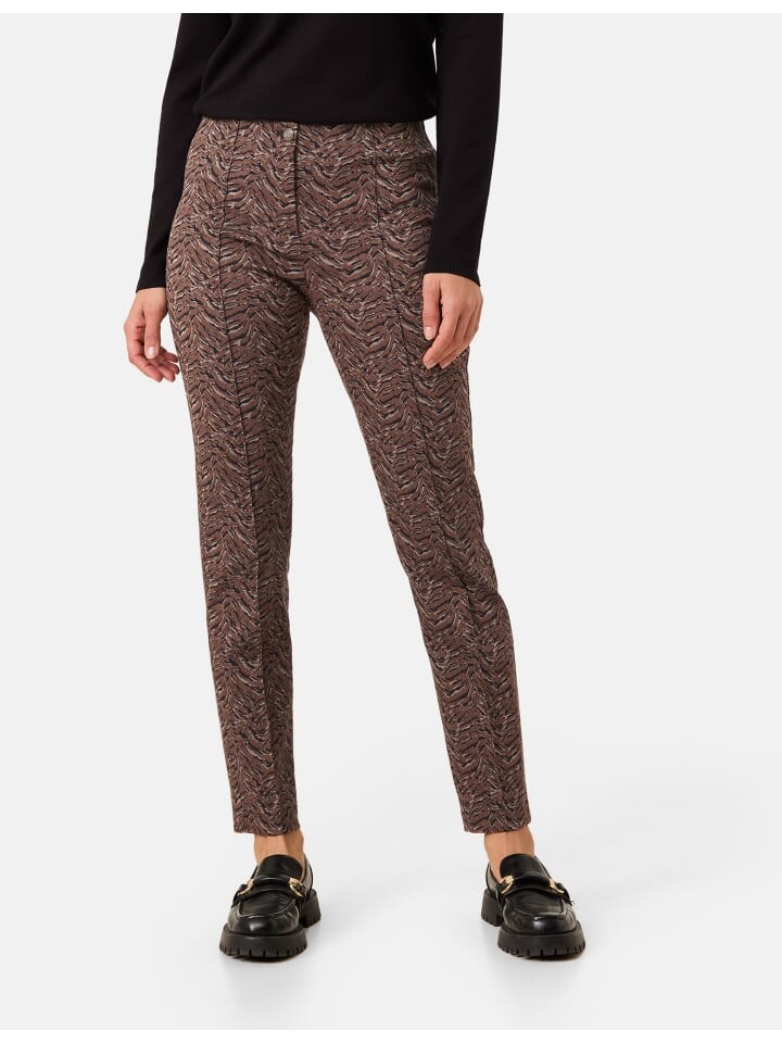 

Тканевые брюки Gerry Weber Hose Freizeit verkürzt, цвет camel/black/ecru