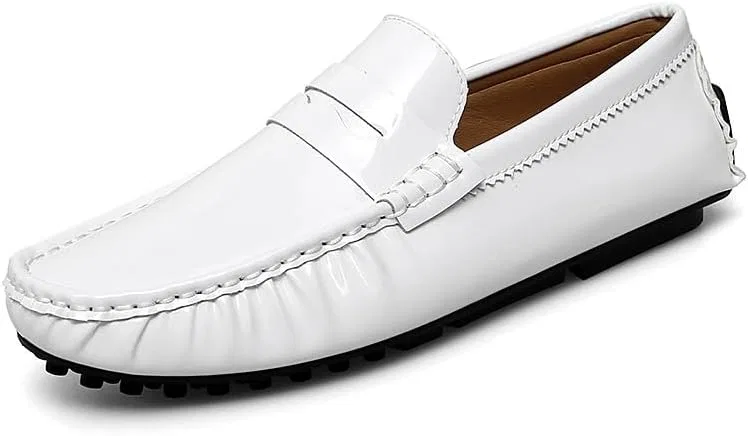 Лоферы мужские из кожзаменителя, White UOPYNE
