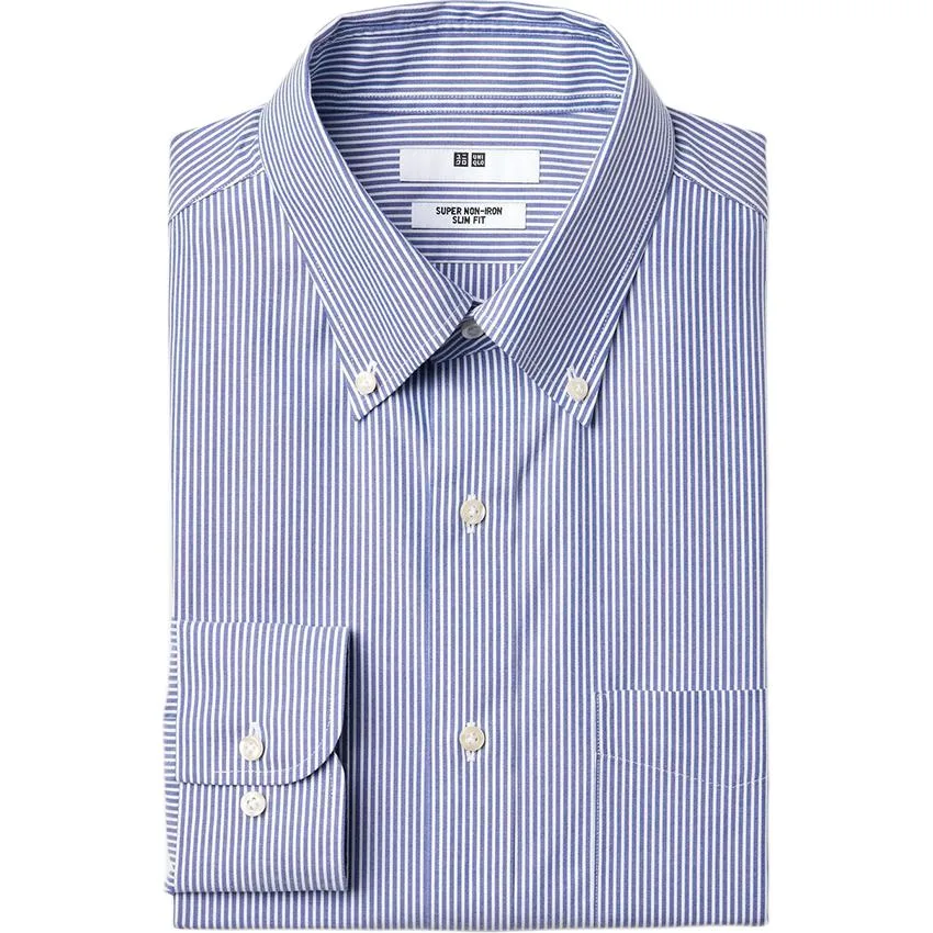 UNIQLO Рубашка мужская синяя